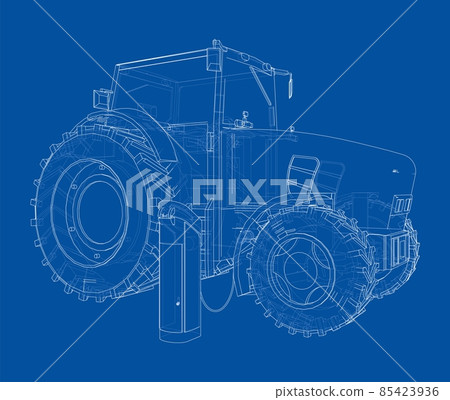 Electric Farm Tractor Charging Station Sketch 85423936