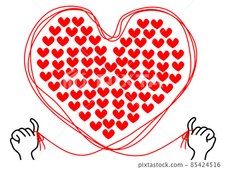 Little finger connected with a red thread of fate A4 size Little finger connected with a red thread of fate A4 size 85424516