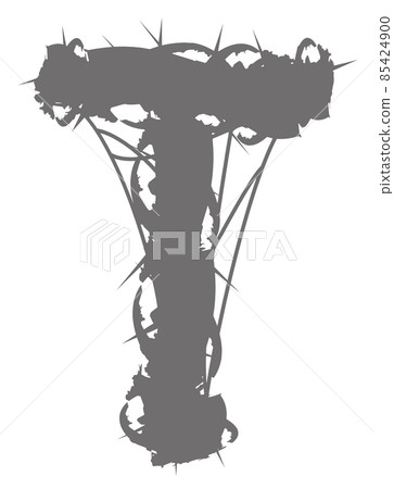Torned vector letter.Art font. - Stock Illustration [85424900] - PIXTA