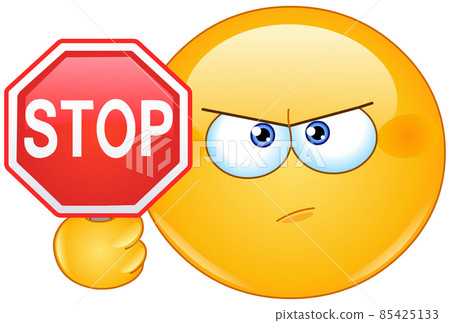 Stop sign emoticon Stop sign emoticon 85425133