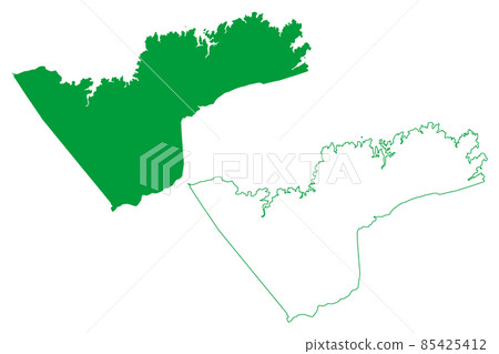 Cabaceiras do Paraguacu municipality (Bahia state, Municipalities of Brazil, Federative Republic of Brazil) map vector illustration, scribble sketch Cabaceiras do Paraguacu map 85425412
