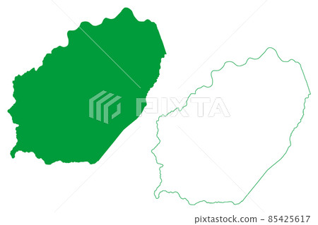 Santa Rita de Cassia municipality (Bahia state, Municipalities of Brazil, Federative Republic of Brazil) map vector illustration, scribble sketch Santa Rita de Cassia map 85425617