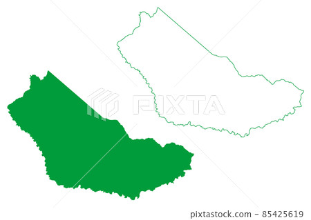 Santa Maria da Vitoria municipality (Bahia state, Municipalities of Brazil, Federative Republic of Brazil) map vector illustration, scribble sketch Santa Maria da Vitoria map 85425619