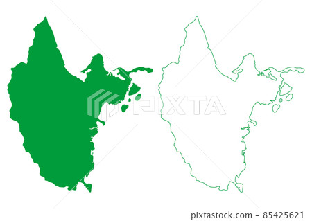Salinas da Margarida municipality (Bahia state, Municipalities of Brazil, Federative Republic of Brazil) map vector illustration, scribble sketch Salinas da Margarida map 85425621