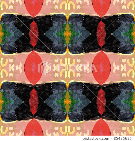 Watercolor sketch ethnic seamless pattern Watercolor sketch ethnic seamless pattern 85425655