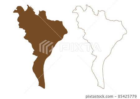 Falster island (Denmark, Baltic Sea) map vector illustration, scribble sketch Falster map Falster island (Denmark, Baltic Sea) map vector illustration, scribble sketch Falster map 85425779