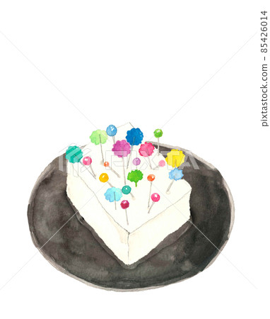 年度盛會 Hari-Kuyo [水彩插圖] 素材 白色背景 透明背景 可用複制空間 85426014