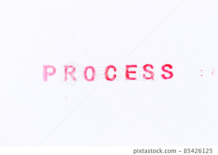 Red color ink rubber stamp in word process on white paper background 85426125