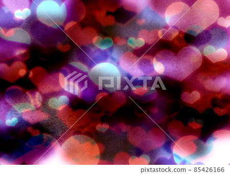 可愛的心 emo 背景插圖粉紅色 x 紫色 85426166