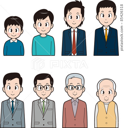 Generational male illustrations 85426318