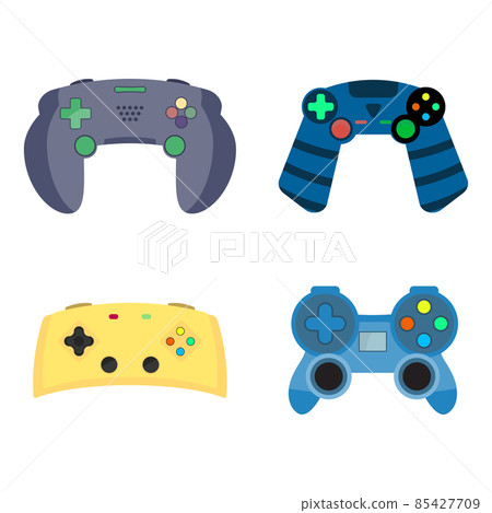 Vector joystick button flat collection, illustration gadget joypad Vector joystick button flat collection, illustration gadget joypad 85427709