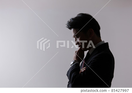 商務剪影中間 85427997