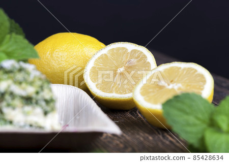 green cake with cream and lime green cake with cream and lime 85428634