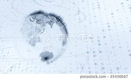 Digital sales, work from home, telework, digitization of large cities by IoT Image of background image 85430687