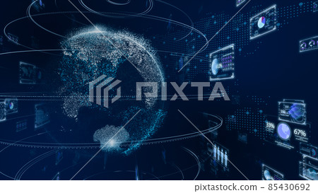 Digital sales, work from home, telework, digitization of large cities by IoT Image of background image 85430692