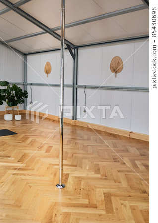 pole dance studio without people. dance bar in vertical format 85430698