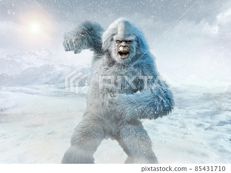 Yeti or abominable snowman 3D illustration Yeti or abominable snowman 3D illustration 85431710