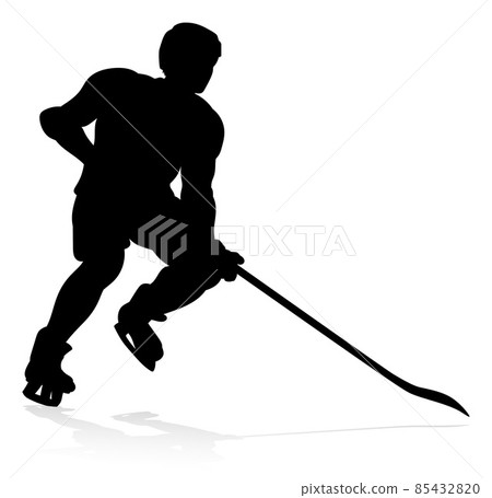 Ice Hockey Player Sports Silhouette 85432820