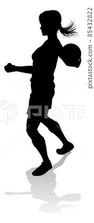 Female Soccer Football Player Woman Silhouette 85432822