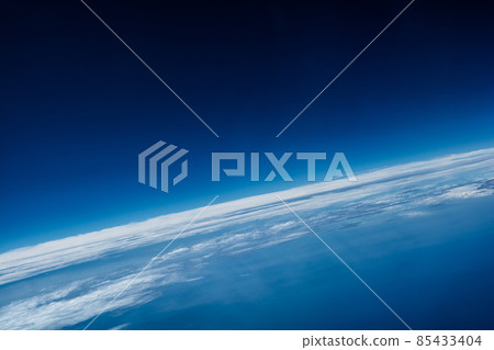從天空上方看到的圓形地球 從天空上方看到的圓形地球 85433404