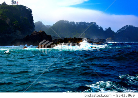 Kitayamazaki Cliff Cruise Sightseeing Boat, Powerful Sea View, Bentenzaki, Tohoku, Iwate Prefecture, Tanohata Village (16) 85433969