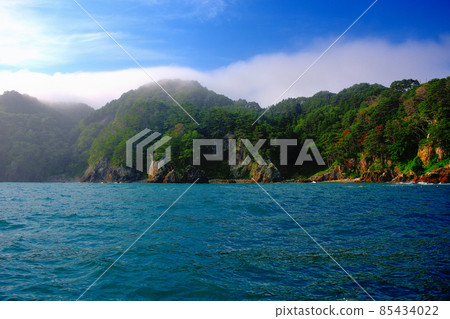 北山崎懸崖巡遊・從海上看到的奇石林立的弁天崎大全景・東北・岩手縣・田畑村 (9) 北山崎懸崖巡遊・從海上看到的奇石林立的弁天崎大全景・東北・岩手縣・田畑村 (9) 85434022