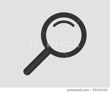 Magnifying lens icon. Zoom loupe sign, find symbol. Vector tool 85434320