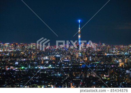 從千葉縣市川市的 I-Link Town 展望設施眺望東京的夜景 85434876