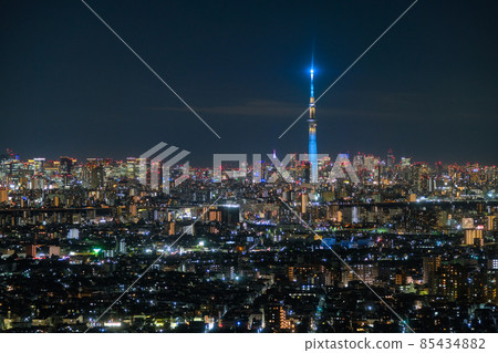 從千葉縣市川市的 I-Link Town 展望設施眺望東京的夜景 85434882