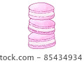 Macaron sticker style drawn by hand png 85434934