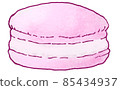 Pink macaron png drawn by hand 85434937