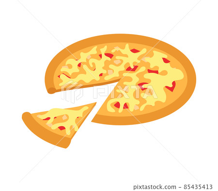 Pizza With Slice Composition Pizza With Slice Composition 85435413