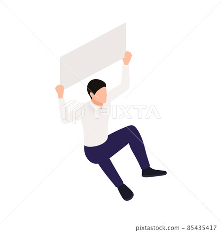 Protester With Placard Composition Protester With Placard Composition 85435417