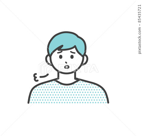 少年嘆息的插畫素材 少年嘆息的插畫素材 85435721