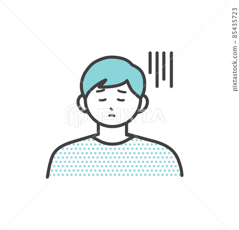 小伙子陰沉沉的表情插圖素材 小伙子陰沉沉的表情插圖素材 85435723