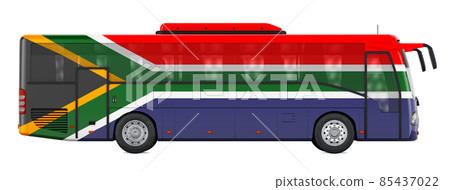 Bus travel in South Africa, South African bus tours, concept. 3D rendering 85437022