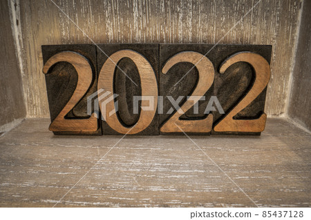 2022 typography  in letterpress wood type 85437128