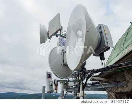 Climb up to communication Tower with antennas such a Mobile phone tower 85437517