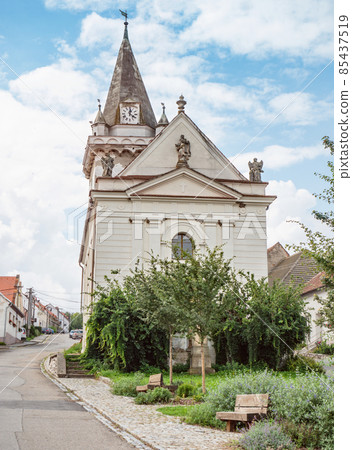 Saint Barbora church. Pavlov village. Palava region, Czechia Saint Barbora church. Pavlov village. Palava region, Czechia 85437519