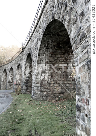 Old stone arched railroad bridge Old stone arched railroad bridge 85438023