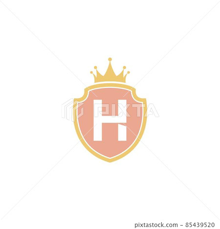 Letter H with shield icon logo design illustration Letter H with shield icon logo design illustration 85439520