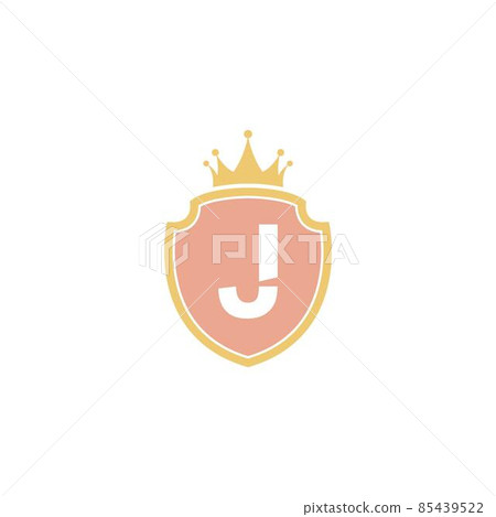 Letter J with shield icon logo design illustration - Stock Illustration ...