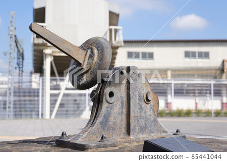 An old switch on display in front of Tobu Zoo Station 85441044
