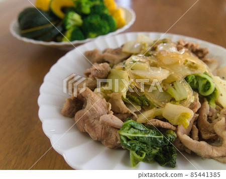 Chinese stir-fried Chinese cabbage and pork Chinese stir-fried Chinese cabbage and pork 85441385