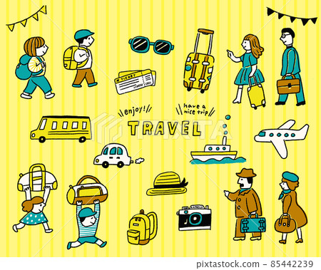 Let's go on a trip together! A lot of vehicles and travel items set Let's go on a trip together! A lot of vehicles and travel items set 85442239