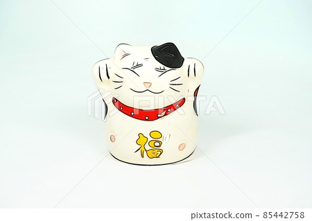 “雙手舉起招財貓”插圖圖片 85442758
