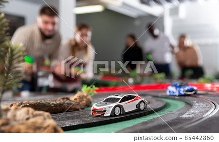 Models of race cars on track 85442860