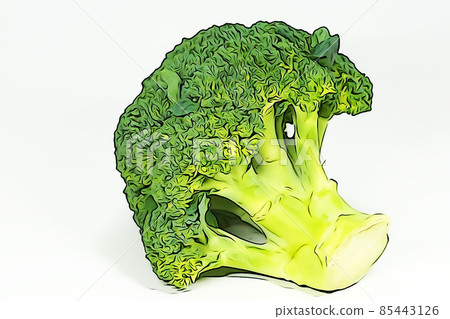 Pastel-like "broccoli" illustration image 85443126