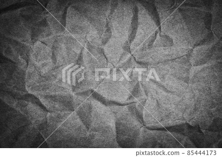 black crumpled paper texture background,be crush paper for creased and wrinkled for texture backdrop from shockproof paper 85444173