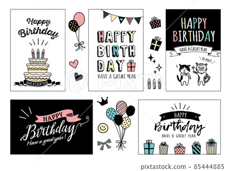 Birthday card set Birthday card set 85444885